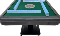usamahjongtable USA MJ Table 40mm Folding Automatic Mahjong Table with Wheels Drawers Green