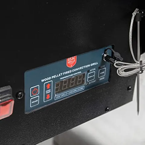 USSC Grills USG730SS Stainless Steel Wood Pellet Grill Black