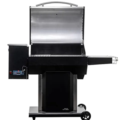 USSC Grills USG730SS Stainless Steel Wood Pellet Grill Black