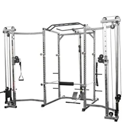 Valor Fitness BD-33BCCL Power Rack w/LAT Pull and Cable Crossover – Black