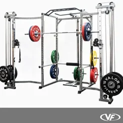 Valor Fitness BD-33BCCL Power Rack w/LAT Pull and Cable Crossover – Black