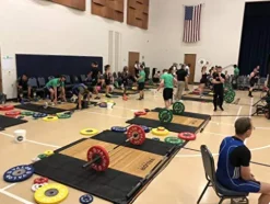 Valor Fitness Deadlift Platform Steel and Bamboo – Protective Rubber Flooring