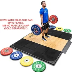 Valor Fitness Deadlift Platform Steel and Bamboo – Protective Rubber Flooring