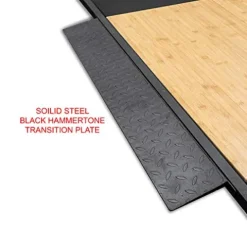 Valor Fitness Deadlift Platform Steel and Bamboo – Protective Rubber Flooring