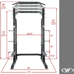 Valor Fitness Half Rack Squat Machine Black