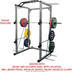 Valor Fitness Heavy Duty Power Cage with Multi-Grip Chin-Up Bar BD-41