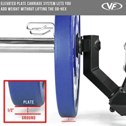 Valor Fitness OB-HEX Super Hex Trap Bar Black and Chrome