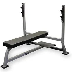 Valor Fitness Olympic Bench with Spotter Metallic Grey and Black
