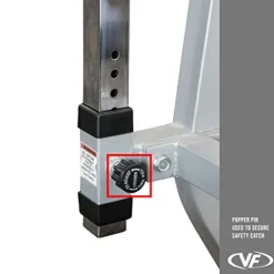 Valor Fitness Olympic Weight Bench Press Station – Spotter Arms | Adjustable Safety Catch Max 500 lbs – Power Lifting Home Gym Workout Equipment BF-48 Metallic Grey and Black