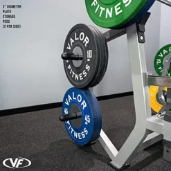 Valor Fitness Olympic Weight Bench Press Station Spotter Arms Adjustable Safety Catch Plate Storage Pegs Power Lifting Home Gym Workout Equipment BF-49 Metallic Grey and Black