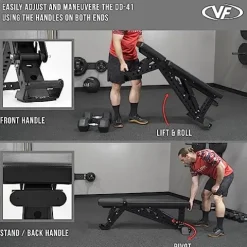 Valor Fitness Olympic Weight Bench Black