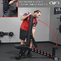 Valor Fitness Olympic Weight Bench Black