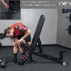 Valor Fitness Olympic Weight Bench Black