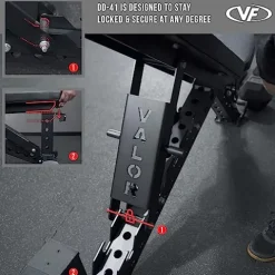 Valor Fitness Olympic Weight Bench Black