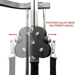 Valor Fitness Power Rack with LAT Pull & Cable Crossover Attachments – Full Body Workout – Plate Loaded Exercise Equipment