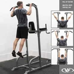 Valor Fitness Power Tower Dip Station Silver