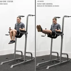 Valor Fitness Power Tower Dip Station Silver