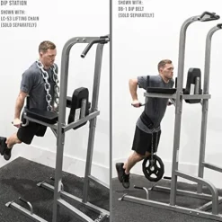 Valor Fitness Power Tower Dip Station Silver