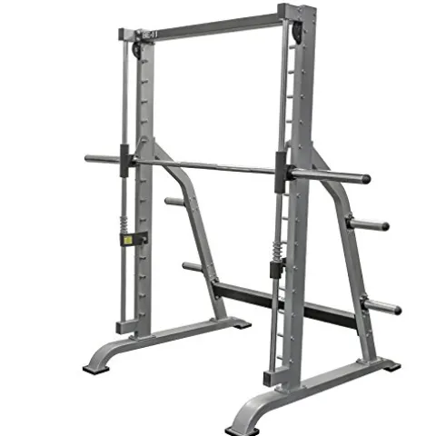 Valor Fitness Smith Machine Home Gym Equipment Metallic Grey
