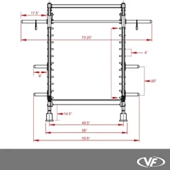 Valor Fitness Smith Machine Home Gym Equipment Metallic Grey