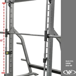 Valor Fitness Smith Machine Home Gym Equipment Metallic Grey