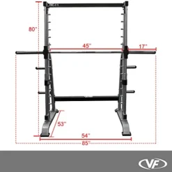 Valor Fitness Smith Machine Multi-Function Power Cage Silver