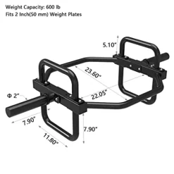 VEITEOX FTY Hex Barbell Trap Bar 2 Inch Plates Double Sided Hex Trap Bar