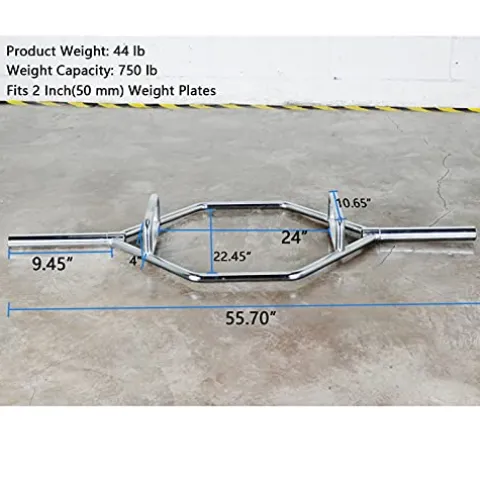 VEITEOX FTY Olympic Hex Bar Trap Bar Hex Weight Lifting Barbell Bar