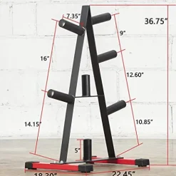 VEITEOX FTY Olympic Weight Plate Tree Rack for 2 Inch Barbell Weights