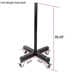 VEITEOX FTY Vertical Weight Plate Rack with Wheels, Olympic 2 Inch Weights Stand