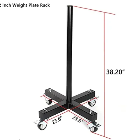 VEITEOX FTY Vertical Weight Plate Rack with Wheels, Olympic 2 Inch Weights Stand