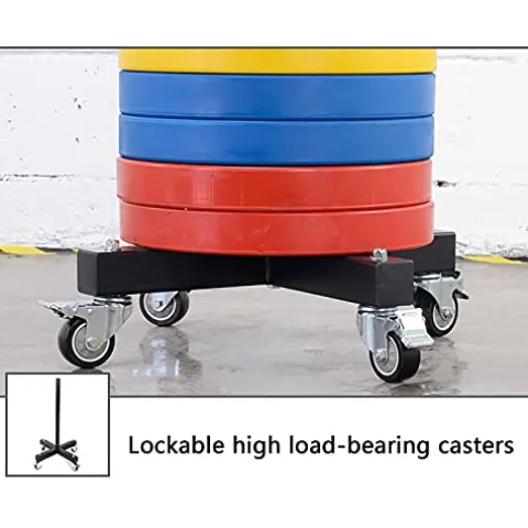 VEITEOX FTY Vertical Weight Plate Rack with Wheels, Olympic 2 Inch Weights Stand