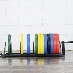 VEITEOX FTY Weight Plate Storage Rack with Handle and Wheels
