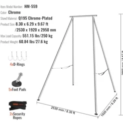 VEVOR Aerial Yoga Frame Chrome