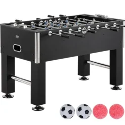 VEVOR Foosball Table 55 inch Standard Size Indoor Full Size for Home, Family, and Game Room Black