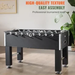 VEVOR Foosball Table 55 inch Standard Size Indoor Full Size for Home, Family, and Game Room Black