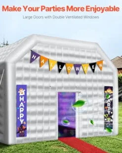 VEVOR Inflatable Nightclub Party Tent 29.5 x 19.7 x 13.1 Ft White