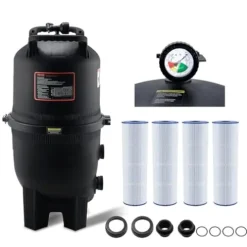 VEVOR Pool Cartridge Filter 425Sq. Ft Inground Above Ground Swimming Pool Filtration System Upgraded Version 420-425 sq.ft w/ 4 Filters