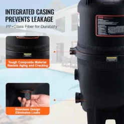 VEVOR PRO Cartridge Pool Filter Tank 320-325 Sq.Ft Upgraded Version with 4 Filters