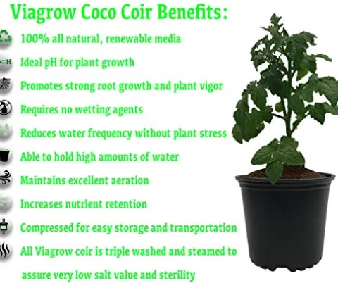 Viagrow Coconut Soilless Grow Media 11 lb 5KG Block