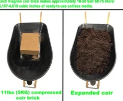 Viagrow Coconut Soilless Grow Media 11 lb 5KG Block