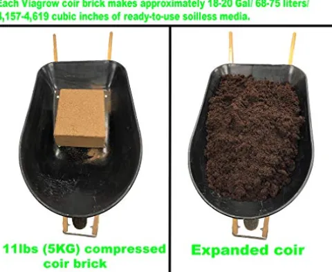 Viagrow Coconut Soilless Grow Media 11 lb 5KG Block