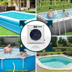 Villastar Above Ground Pool Heater 16000 BTU/hr – 120V, Fits 15/18/24 Foot Pool