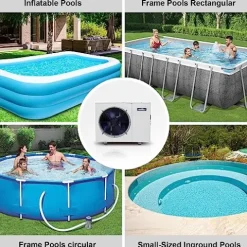 Villastar Inground Pool Heat Pump 68000BTU/hr White