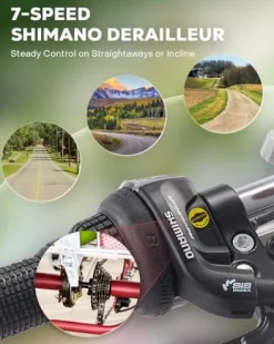 Viribus Adult Tricycle 7 Speed 24″ Red