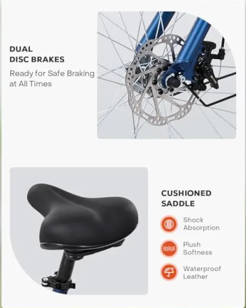 Viribus Adult Tricycle 7 Speed Dual Chain Navy