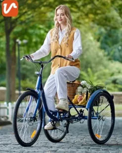 Viribus Adult Tricycle 7 Speed Dual Chain Navy