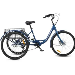 Viribus Adult Tricycle 7 Speed Dual Chain Navy