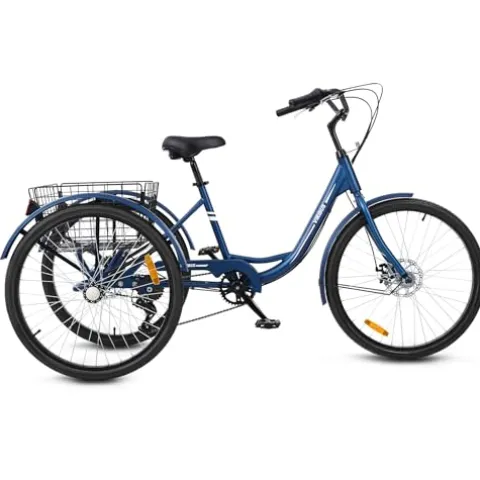 Viribus Adult Tricycle 7 Speed Dual Chain Navy
