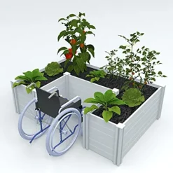 Vita 4′ x 6′ Independence Wheelchair Accessible Garden Bed White